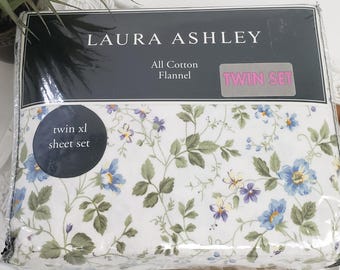 Flannel Sheet Set LAURA ASHLEY TWIN Size