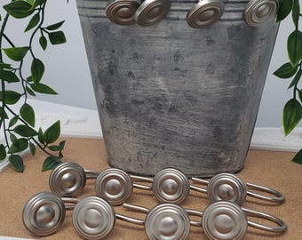 Silver ROUND Shower Hooks