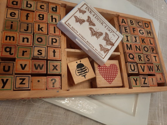 Wooden Alphabet Stamp Set.. Melissa 