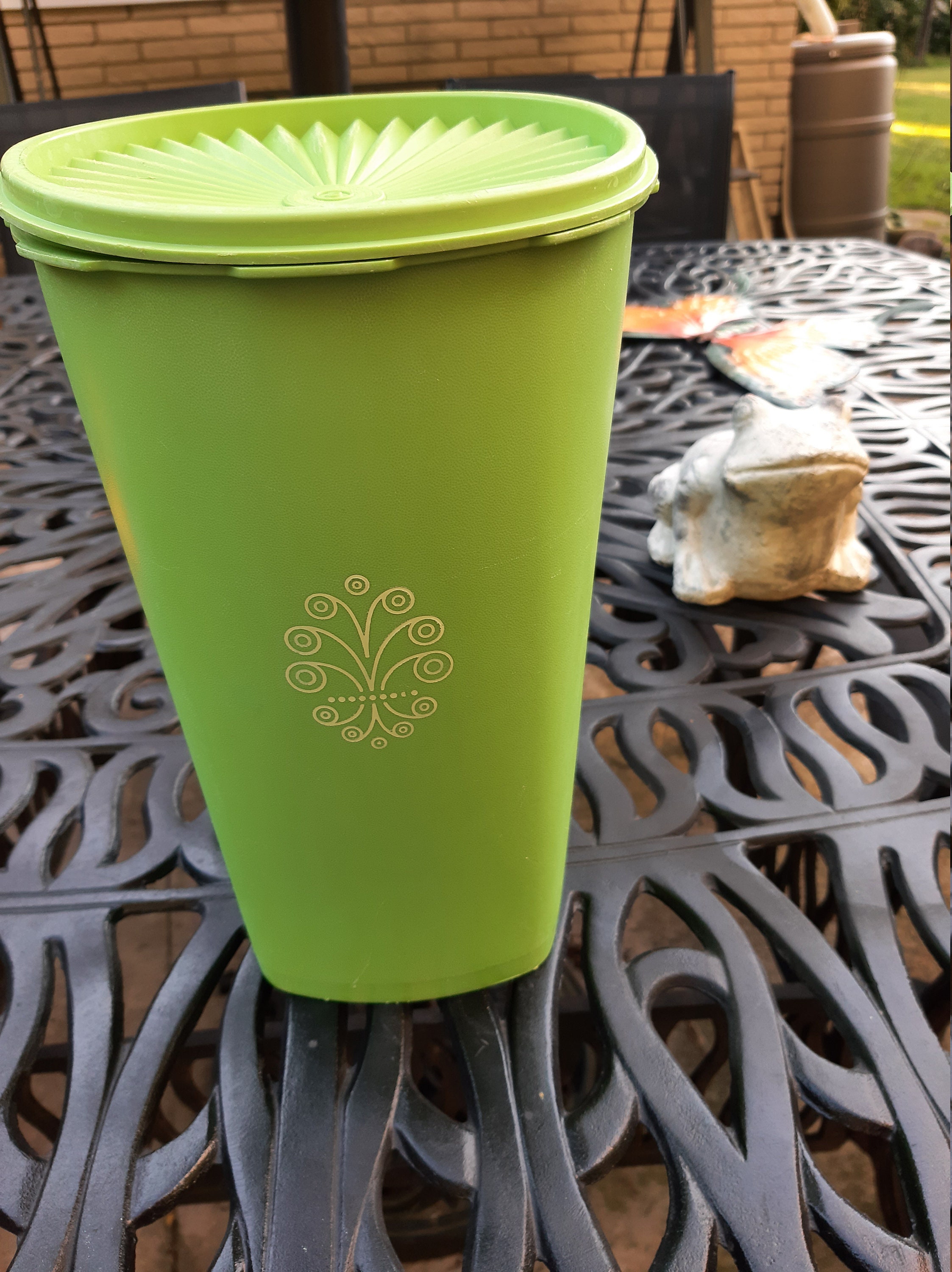 Tupperware TWO Lime Green Canisters Etsy