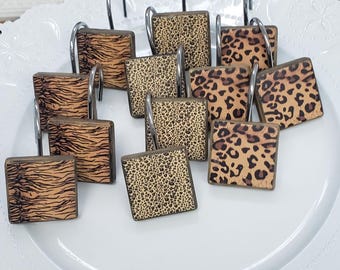 Haczyki do zasłon prysznicowych...Safari