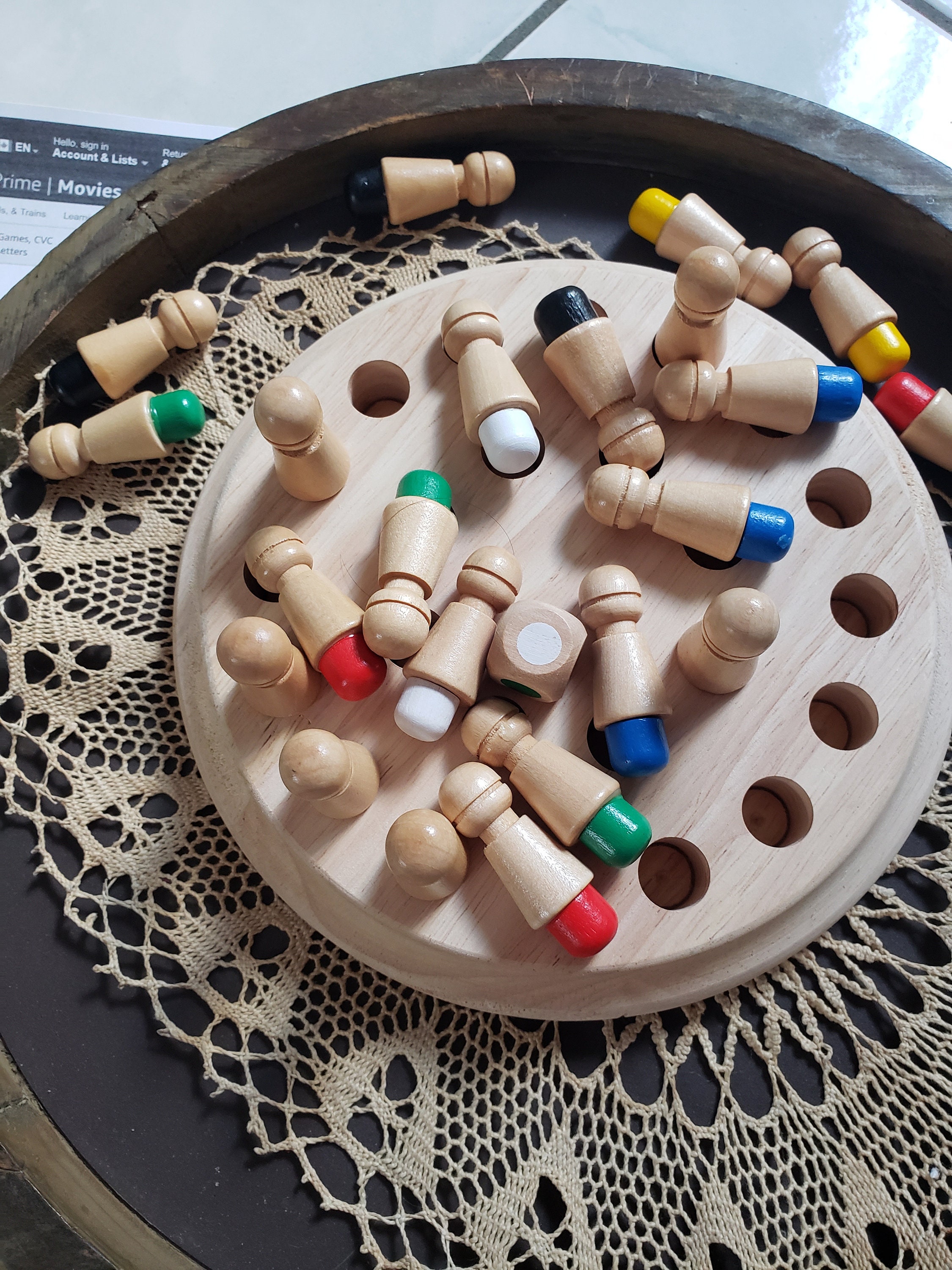 Wooden Board MEMORY Peg Game