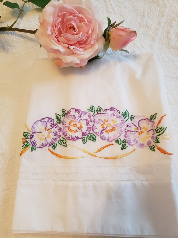 floral pillowcases vintage