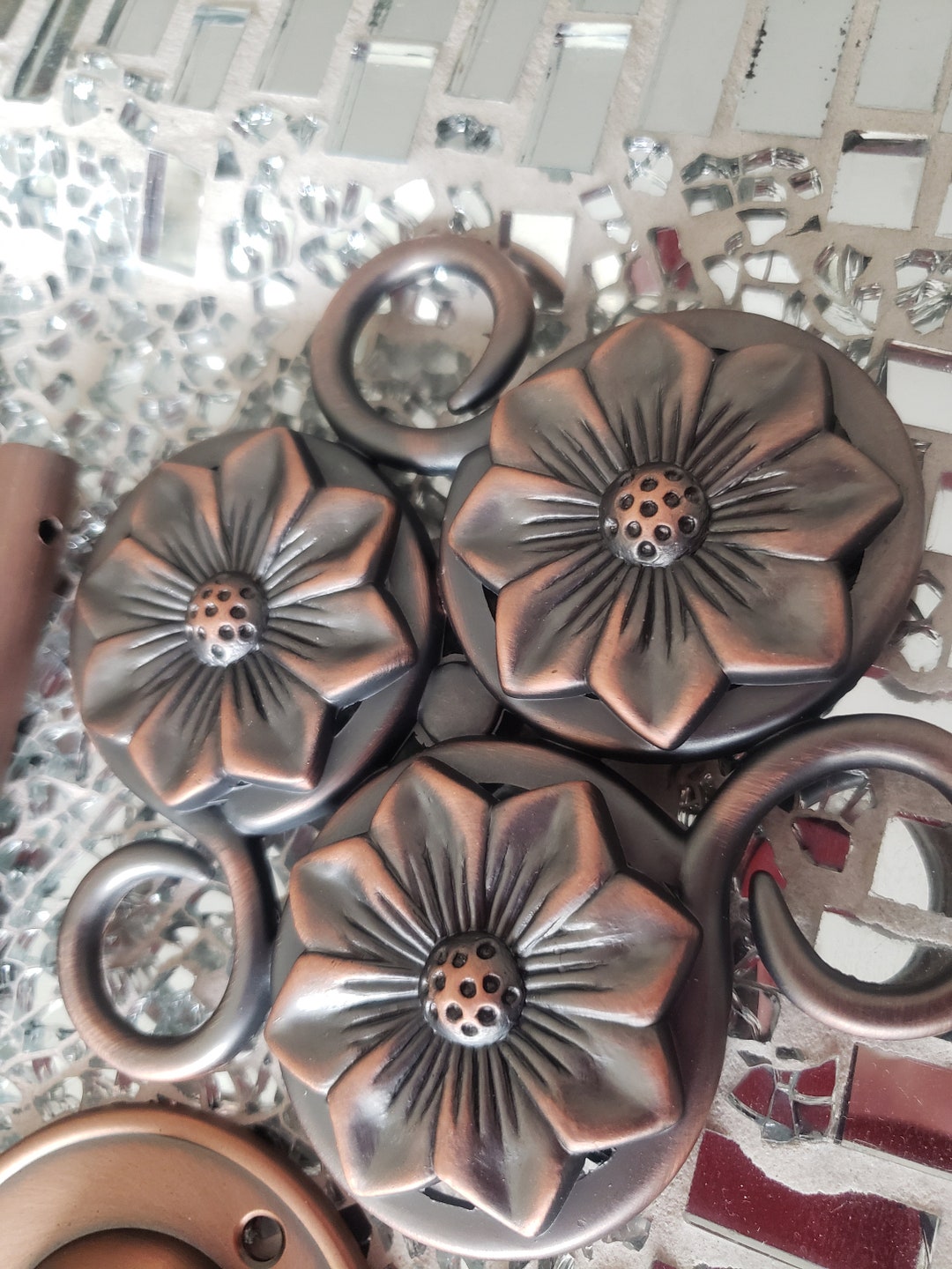 CURTAIN Swag Holders Etsy