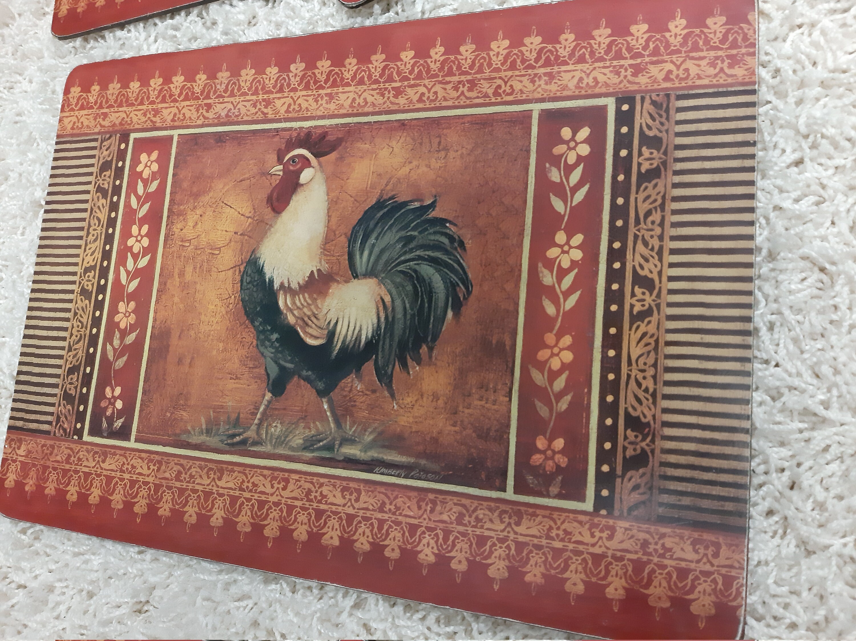 Pimpernel Place Mats Rooster Etsy
