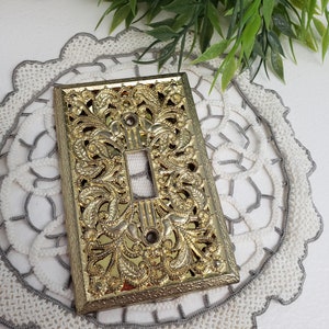 Ornate Metal Light Switch Cover