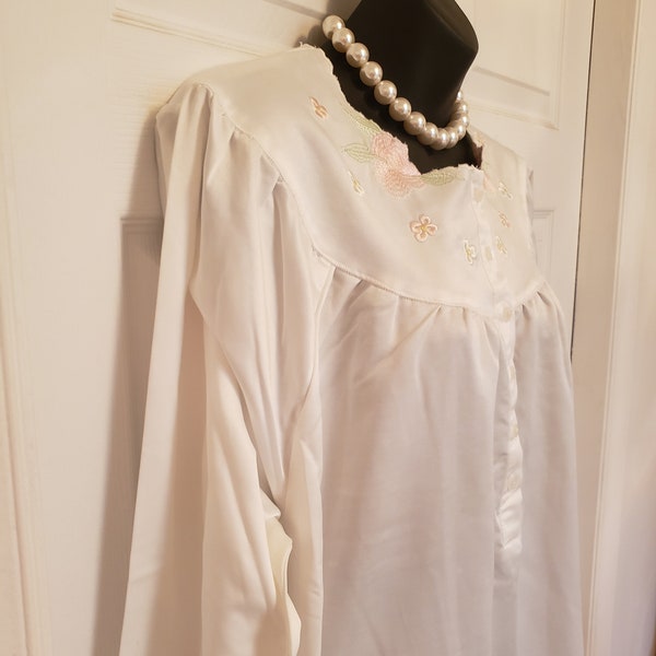 White Satin Nightgown