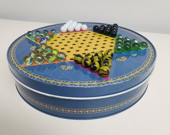 CHINESE CHECKERS  plus 3 Games  includes Glass Marbles