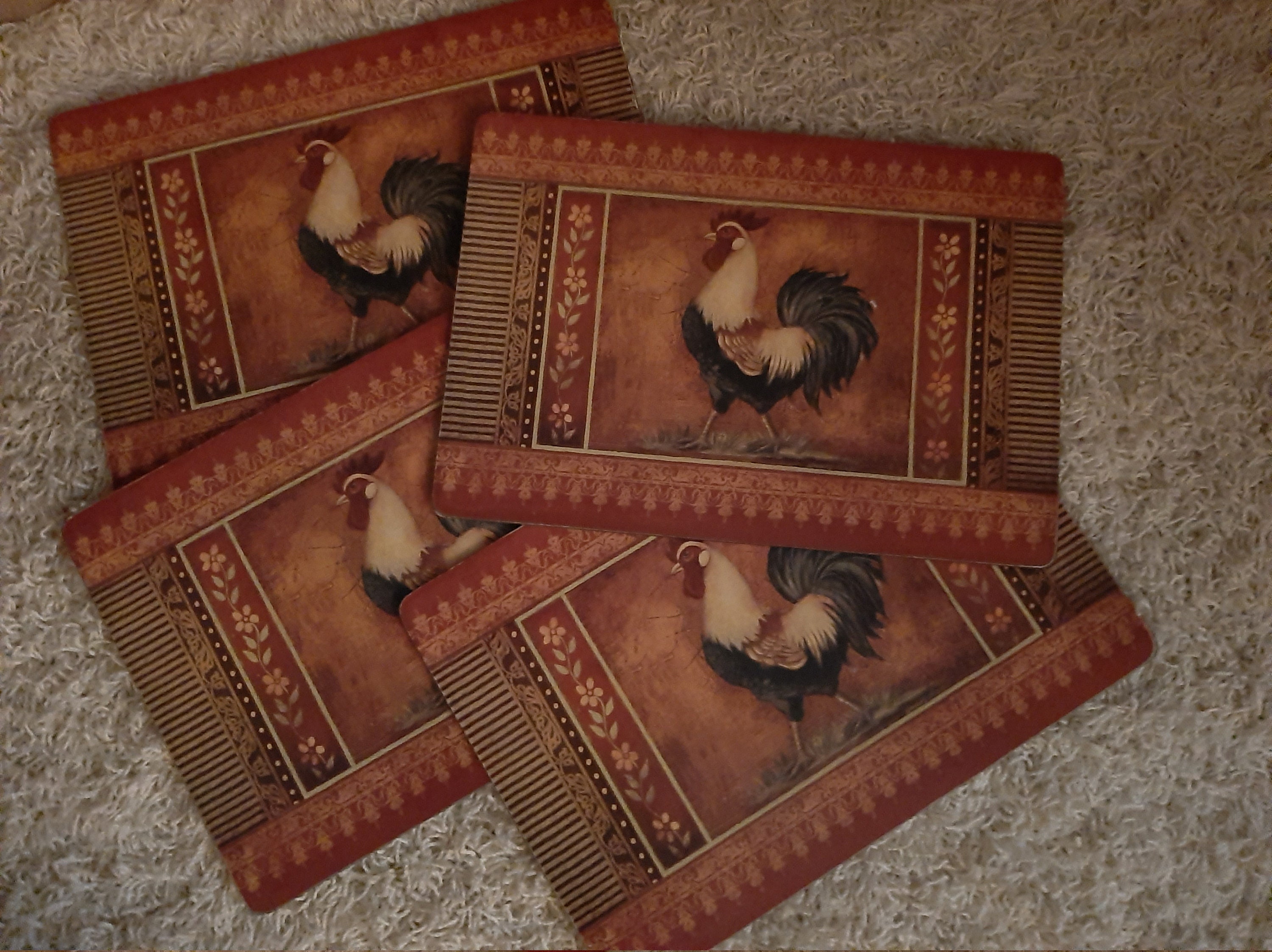 Pimpernel Place Mats Rooster Etsy