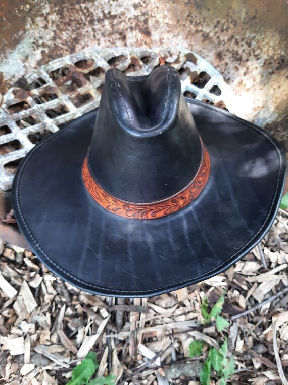 Leather stetson hat cheap