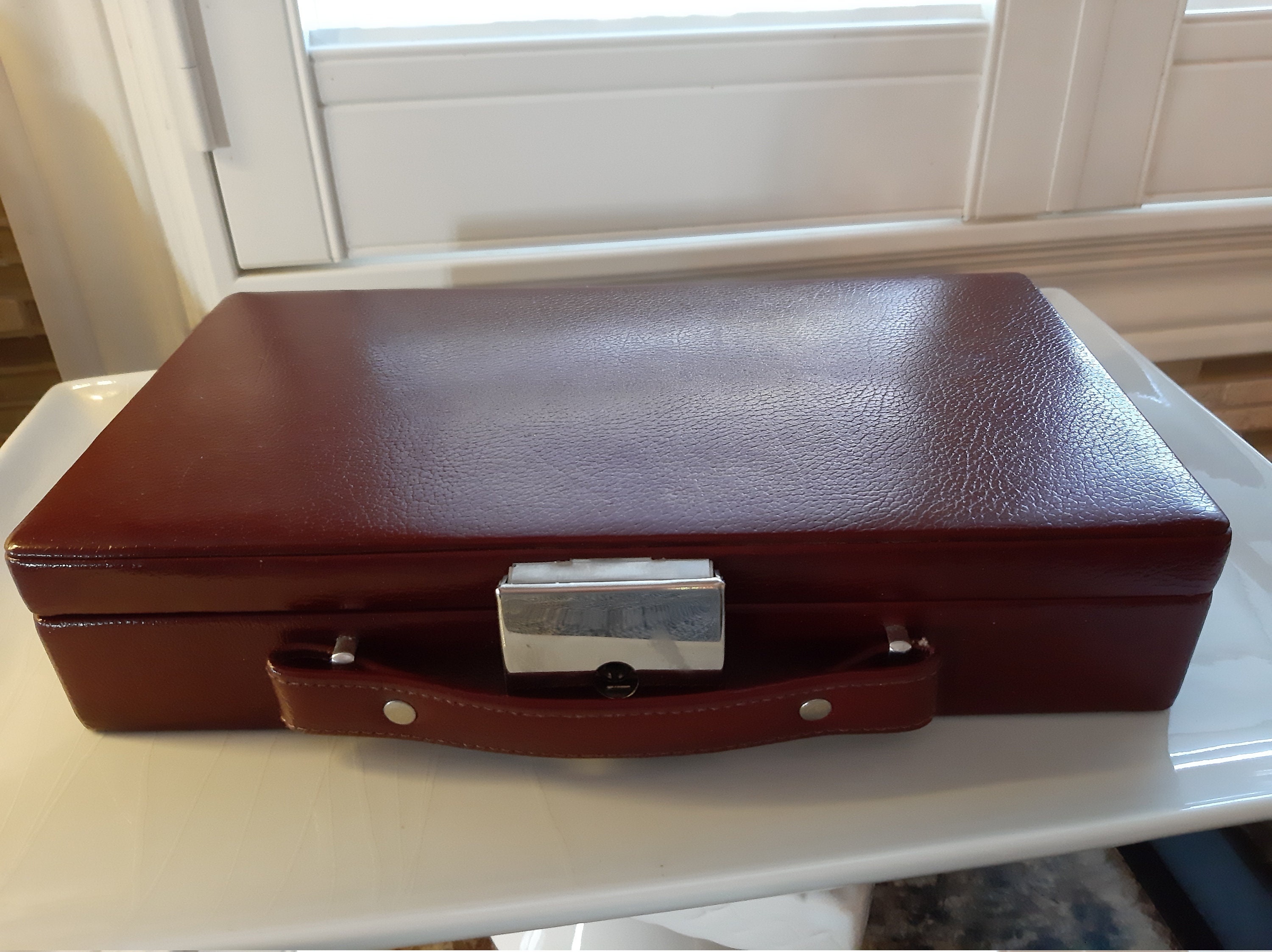 Men's Red Leather Travel Valet Box Etsy