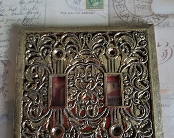 Ornate Metal Light Switch Cover... 2 Toggle