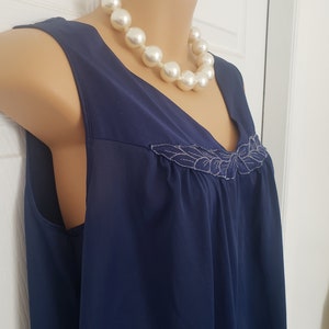 Navy Sheer Nightgown