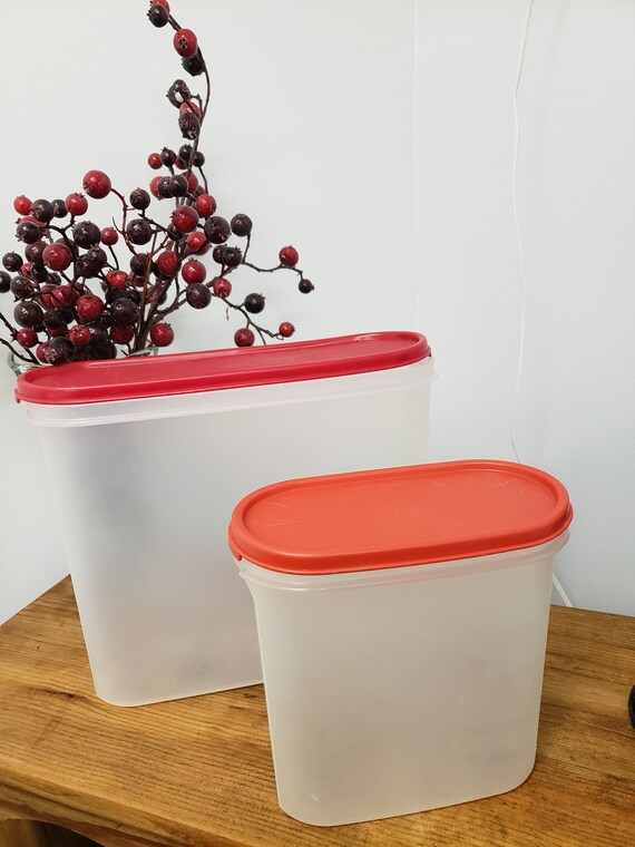 Tupperware Storage Containers with RED lids Etsy Nederland