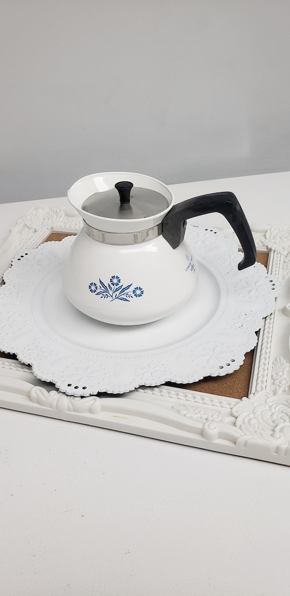 Corelle Tea Pot   Blue corn flower
