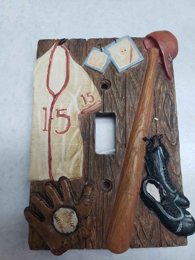 Baseball Light Switch Cover image 8