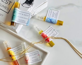 Wit & West Perfumes Customizable Sample Set - Choose 5 (100% All-Natural, Vegan and Cruelty-Free Perfumes and Colognes)