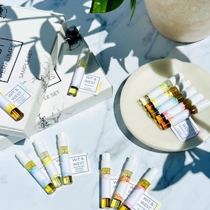 Wit & West Perfumes Signature and Cologne Sample Set (Vegan and Cruelty-Free 100% All-Natural Perfumes and Colognes)