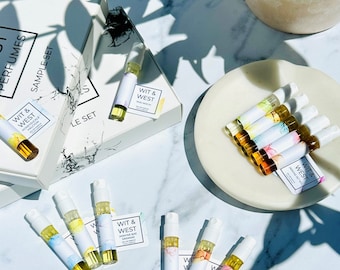 Wit & West Perfumes Signature and Cologne Sample Set (Vegan and Cruelty-Free 100% All-Natural Perfumes and Colognes)