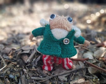 Mr Toad from The Wind in the Willows hand-knit doll