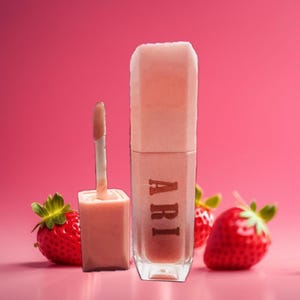 Strawberry Banana Pink Shimmer Lipgloss