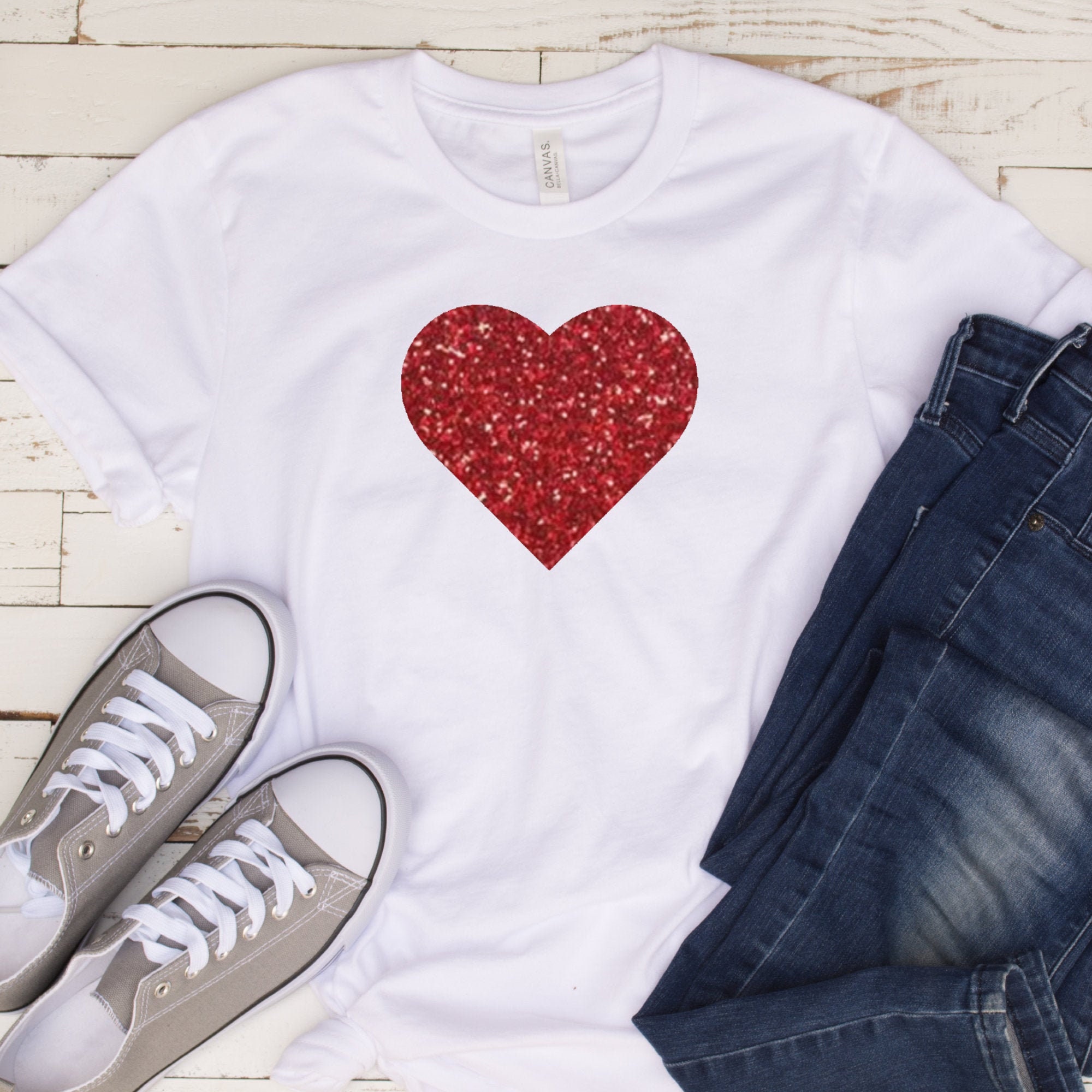Valentines Day T Shirt Mothers Day T Shirt Glitter Heart T Etsy