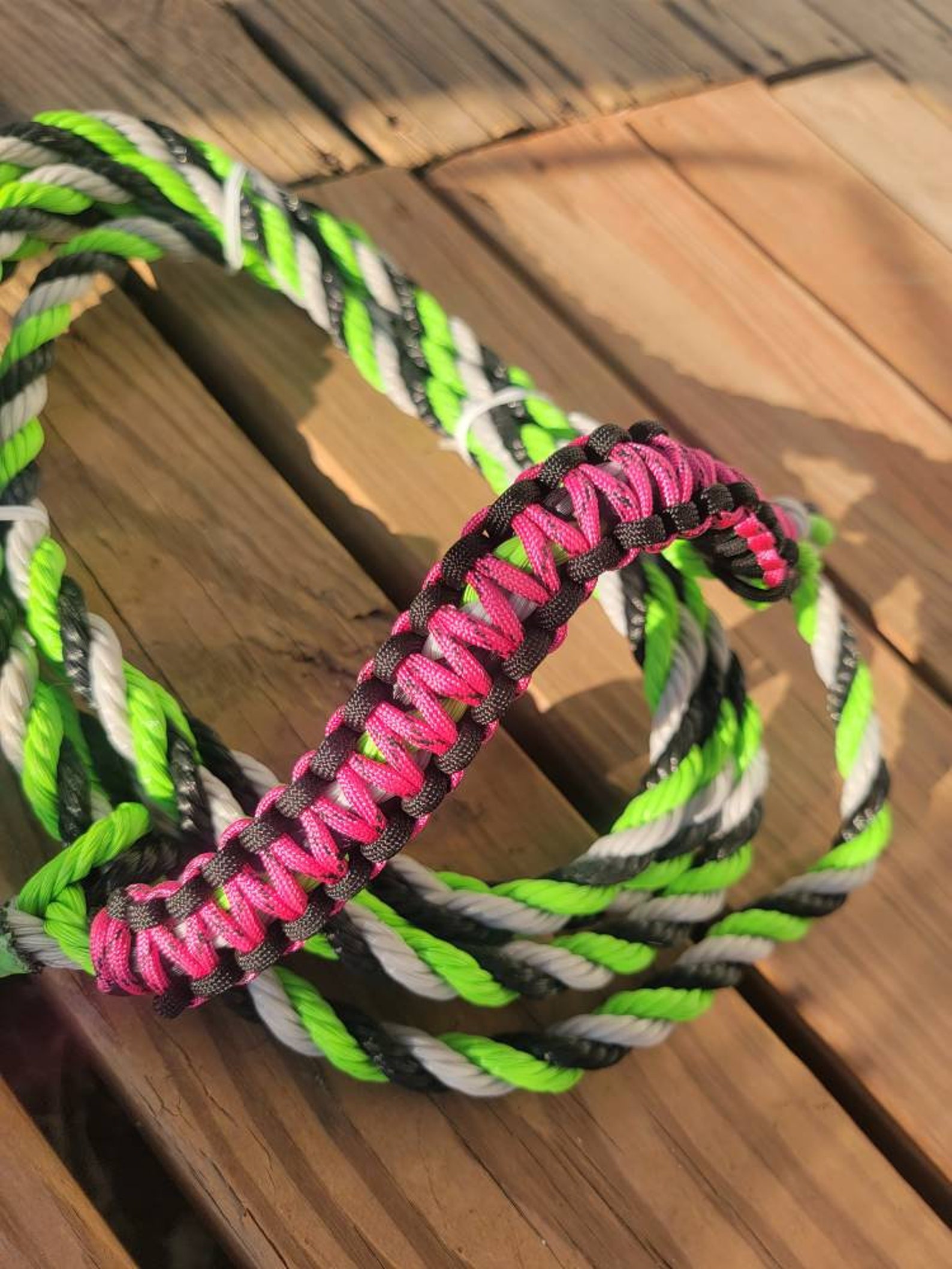 Cattle Rope Halter With Braided Paracord Noseband Etsy