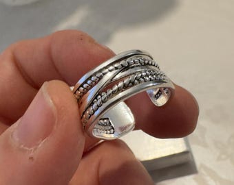 Chunky Silver Thumb Ring-Dainty Ring For Women-Open Adjustable Boho Ring-Layered Ring-Mothers Gift For Her-Jewelry For Woman-Christmas Gifts