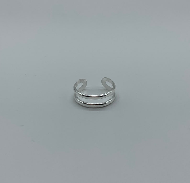 Dunne dubbellaagse verstelbare stapelring-duim dubbele bandring-Moedersdagcadeau voor haar-Moedersdagcadeau-sieraden voor vrouw afbeelding 9