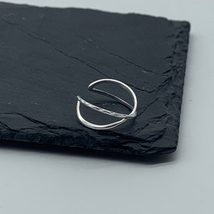 Silver Cross Minimalist Ring-Thumb Dainty Open Adjustable Ring-Mothers Presents-First Mothers Day-Mothers Day Gift For Her-Jewelry For Woman