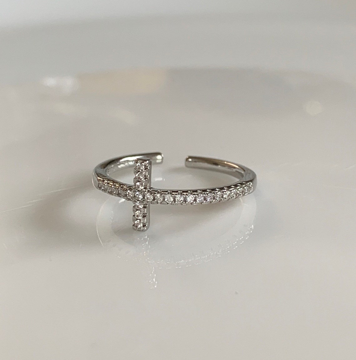 925 Sterling Silver Cross RingFaith RingReligious Etsy
