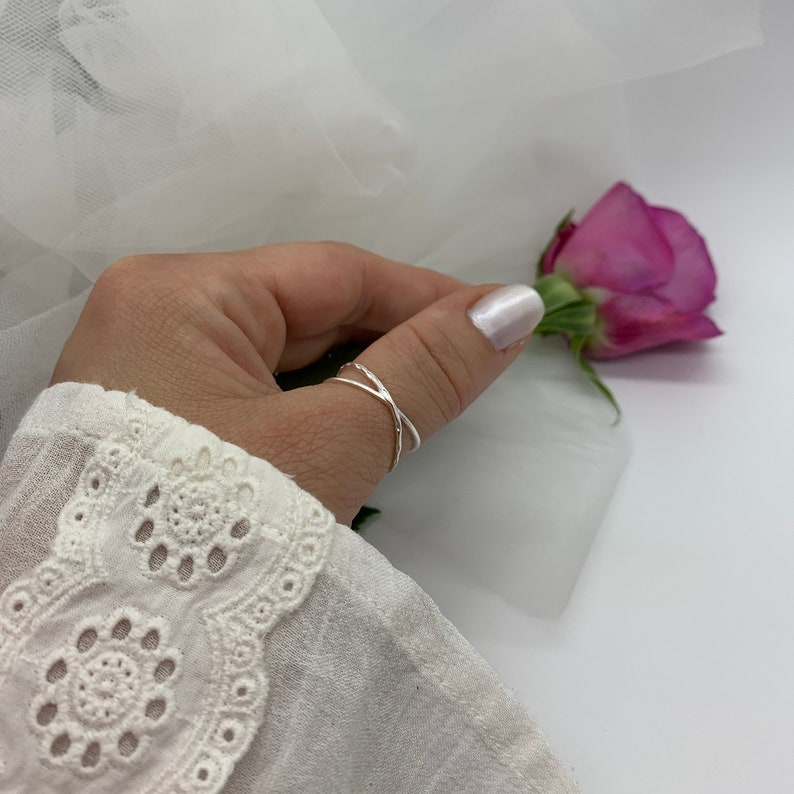 Silver Cross Minimalist Ring-Thumb Dainty Open Adjustable Ring-Mothers Presents-First Mothers Day-Mothers Day Gift For Her-Jewelry For Woman