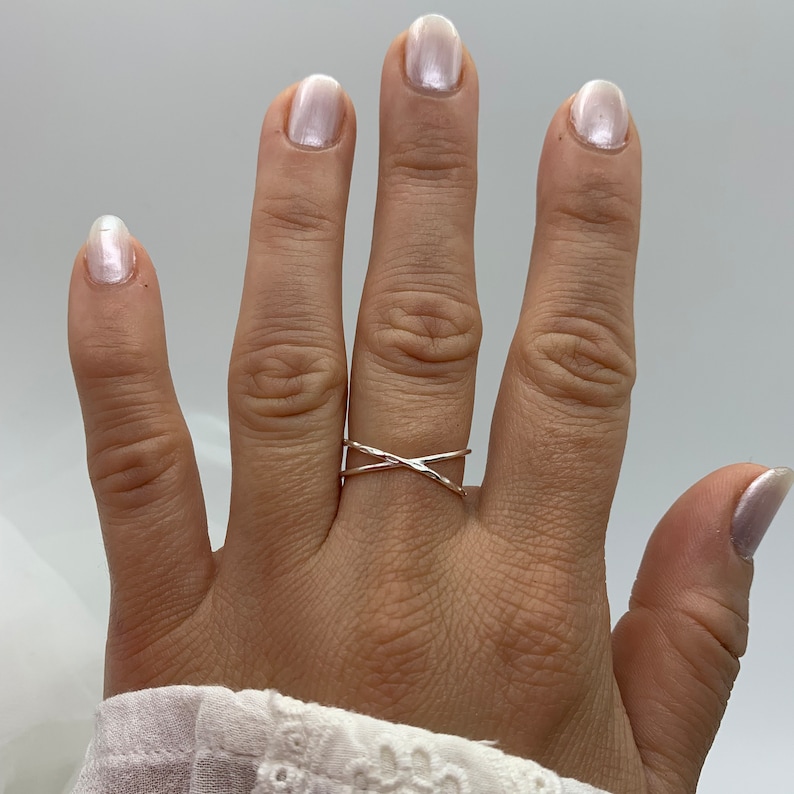 Silver Cross Minimalist Ring-Thumb Dainty Open Adjustable Ring-Mothers Presents-First Mothers Day-Mothers Day Gift For Her-Jewelry For Woman