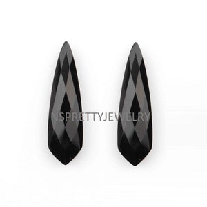 Black Onyx Long Kite Shape Briolette Cut Gemstone Natural Black Onyx Kite Gemstone Kite Shape Black Onyx Jewelry Making Loose Gemstone