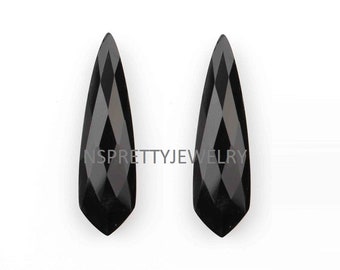 Black Onyx Long Kite Shape Briolette Cut Gemstone Natural Black Onyx Kite Gemstone Kite Shape Black Onyx Jewelry Making Loose Gemstone