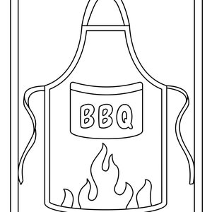 Barbecue Coloring Colouring pages 16 Barbeque bbq designs fun | Etsy