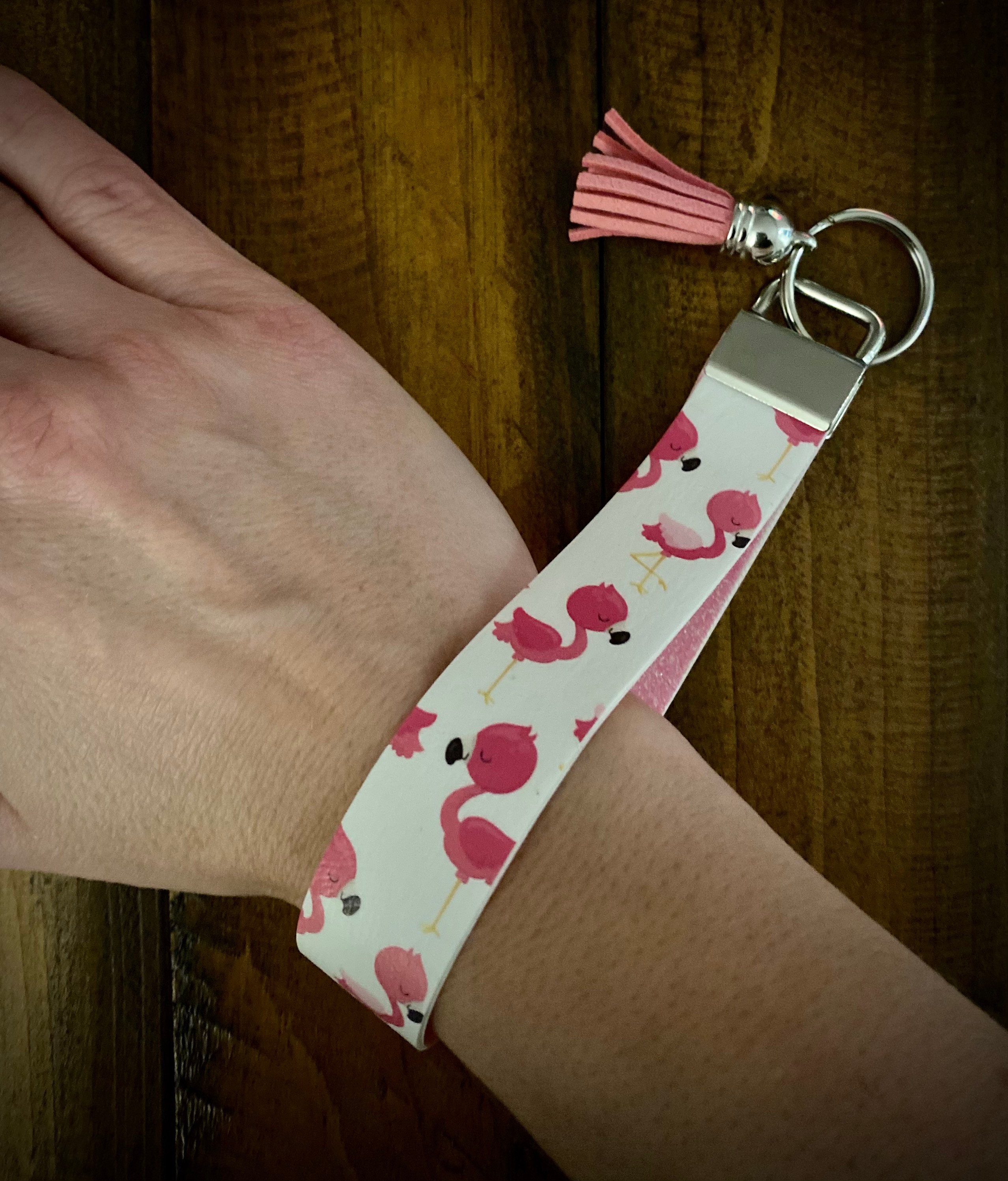 Cat kitten Cute Keychain with Tassel Leather Wristlet pink or Etsy