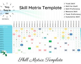 Microsoft Excel Spreadsheet Employee Staff Office Skills Etsy