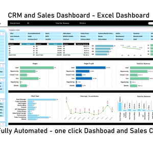 Sales CRM Excel Template: Financial Dashboard & Sales Funnel