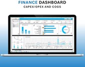 Excel Finance Dashboard: CAPEX, OPEX, Income & Expense (Digital Download)