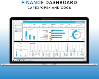 Excel Finance Dashboard: CAPEX, OPEX, Income & Expense (Digital Download)