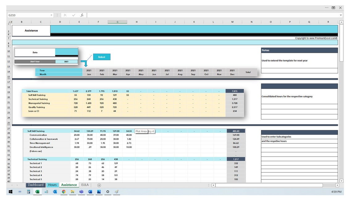 Training Kpi Excel HR Excel Dashboard | Skillset KPI | Training Management | Training ...