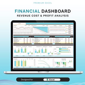 Financial Tracker - KPI Dashboard | Excel Dashboard | Financial Reporting | Profit and Revenue Dashboard | Finance Portfolio