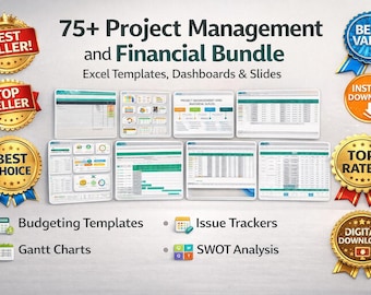 Modelli Excel per la gestione di progetti e finanza: pacchetto di oltre 75 dashboard