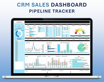 Advanced CRM Sales Dashboard Excel Template | Project Profitability & Pipeline Tracker