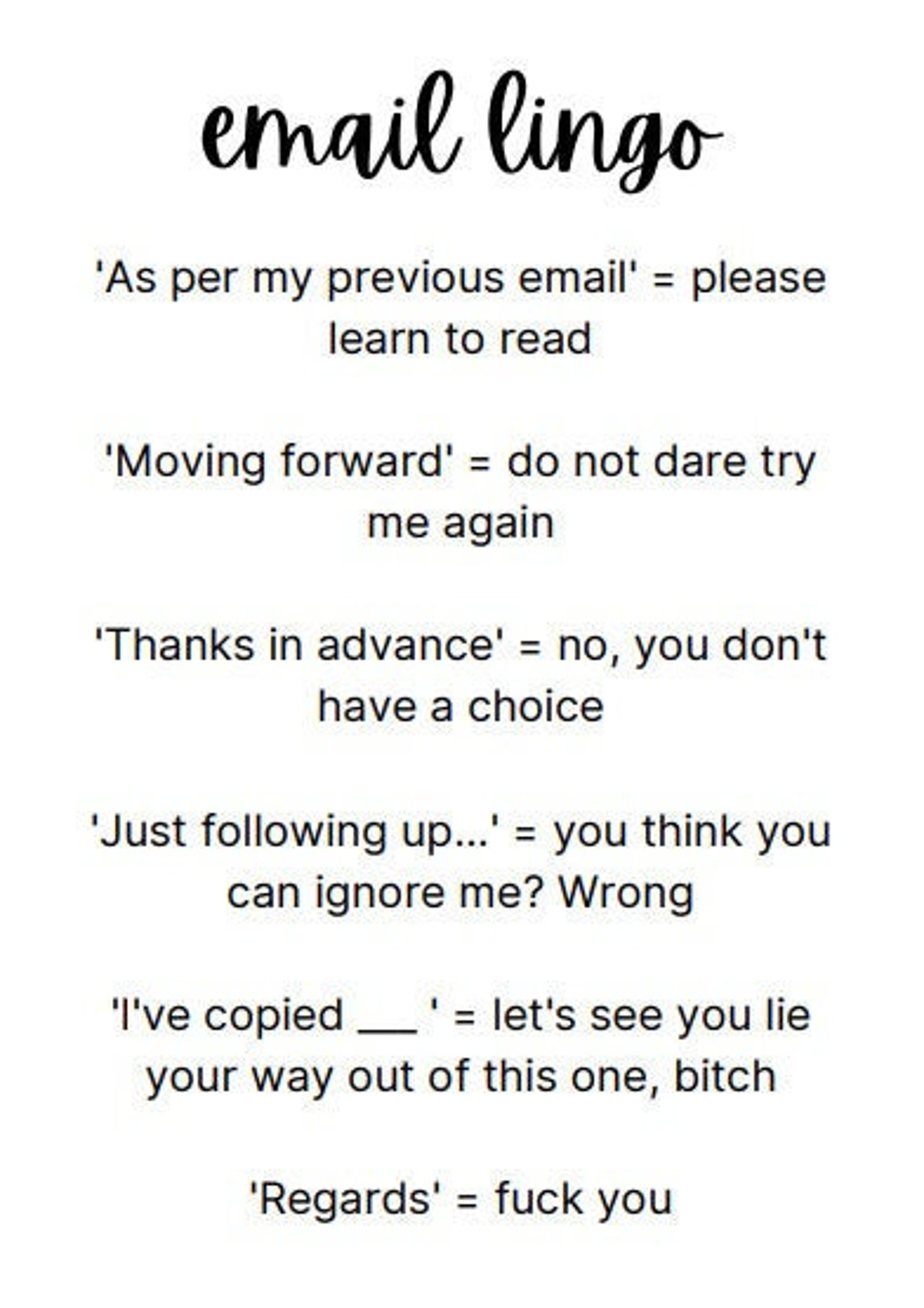 Funny Corporate Email Lingo A4 Print Digital Download For Etsy funny-corporate-email-lingo-a4-print-digital-download-for-etsy