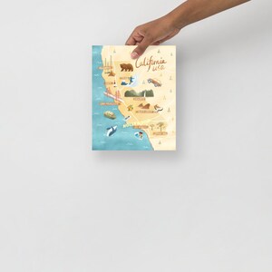 Carte illustrée de la Californie (Imprimer) image 2