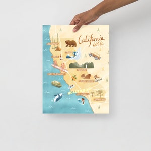 Carte illustrée de la Californie (Imprimer) image 4