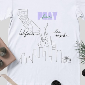 Priez pour Los Angeles, Priez pour l'art californien, États-Unis, Los Angeles Wildfire Support, Priez pour Los Angeles Design, Svg, PNG, Jpg, PDF, Sticker