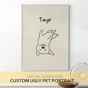 CUSTOM BADLY Drawn Portrait, UGLY art, Color Bad portrait, Custom Portrait, Pet portrait, Dog Portrait, Funny Portrait, Personalised Gift